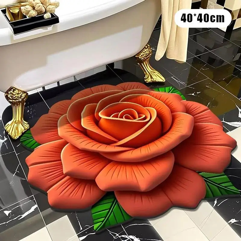tapis fleur relief violet bleu rouge moderne velours cristallin doux salon durable