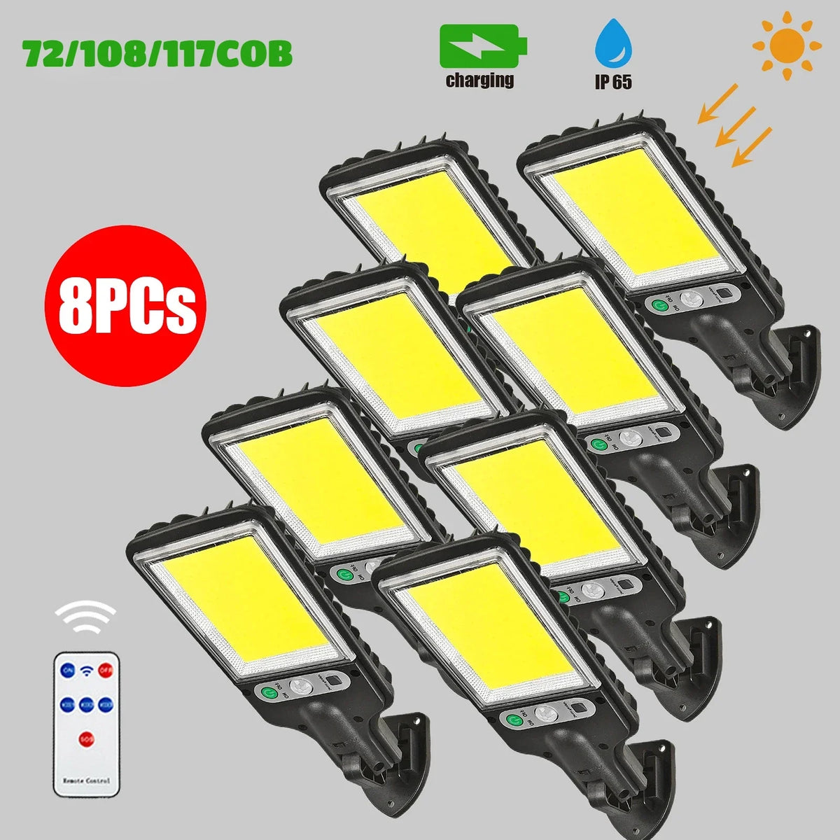 lampe solaire moderne noire jaune ip65 led pIR visse étanche