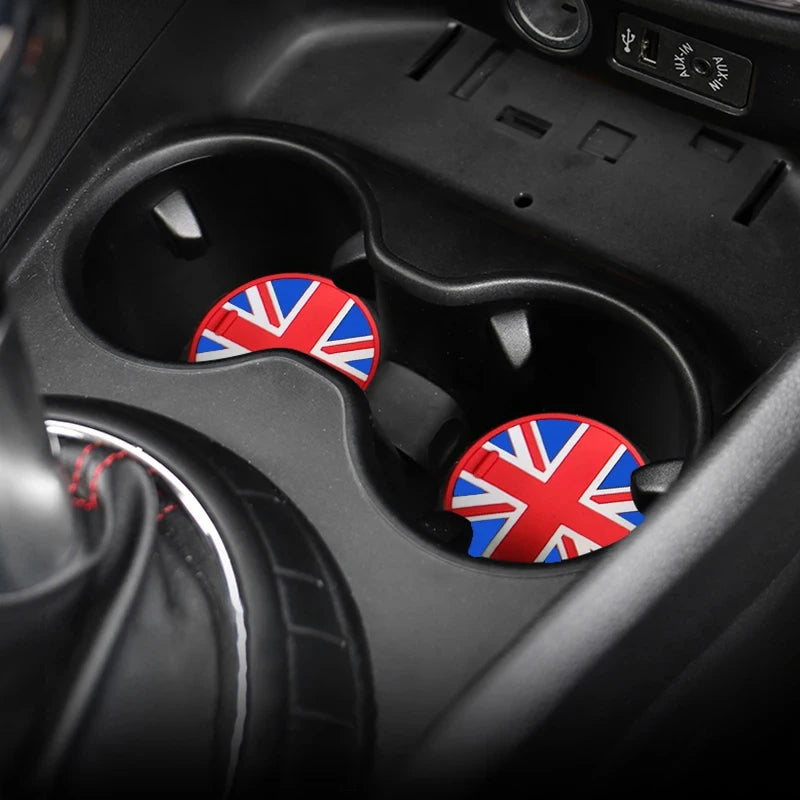 coasters union jack rouge noir blanc antichoc moderne silicium gel