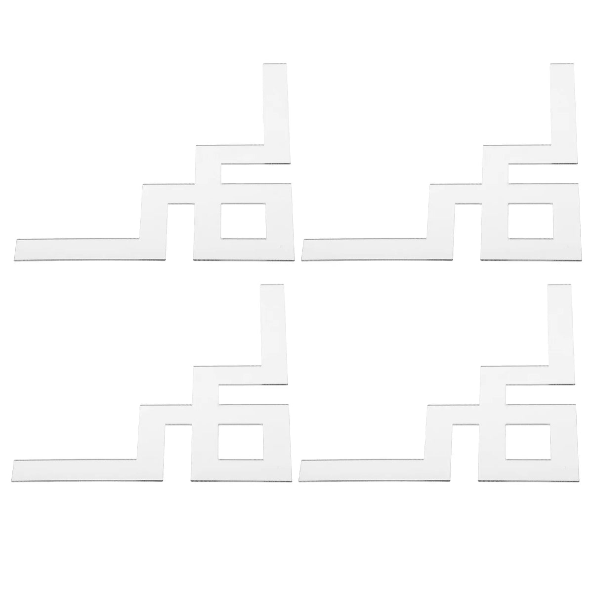 miroir mural adhésif géométrique moderne décoration pièce blanche stickers muraux effet miroir 3d autocollants