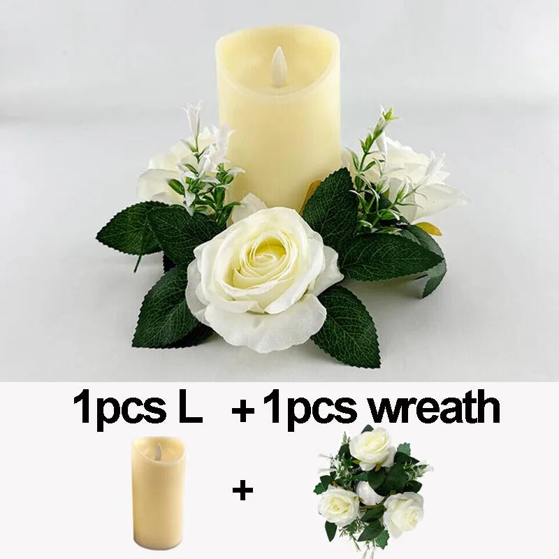 bougies led blanc crème effet flamme réelle sans danger moderne décoration mariage fêtes rondes
