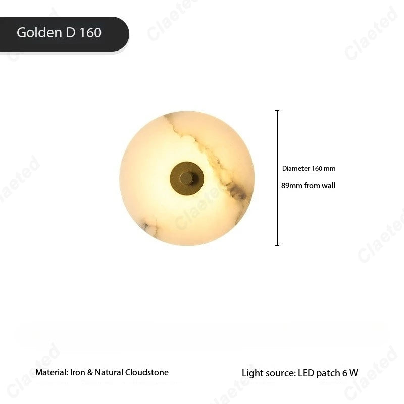 lampe murale moderne blanc marbre éclairage quotidien salle manger chambre coucher 3000k