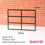 fenêtres transparentes acrylique sections architecturales dioramas construction bâtiments matériaux décoration maison DIY