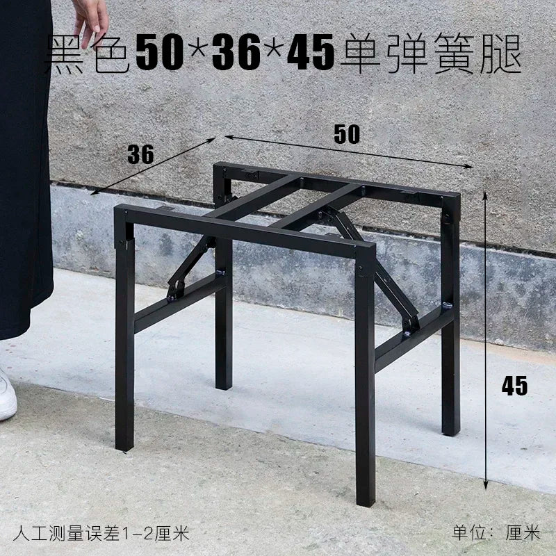 support table pliable métal noir robuste structure moderne pieds fer