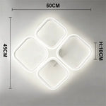 lampe moderne carrée noire géométrique éclairage cuisine salon 45x45cm