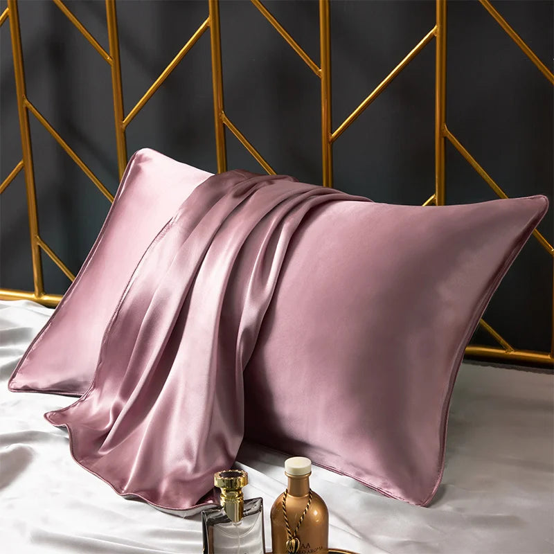 protège oreiller soie mulberry or blanc crème satiné moderne élégant enveloppe non toxique respectueux