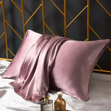 protège oreiller soie mulberry or blanc crème satiné moderne élégant enveloppe non toxique respectueux