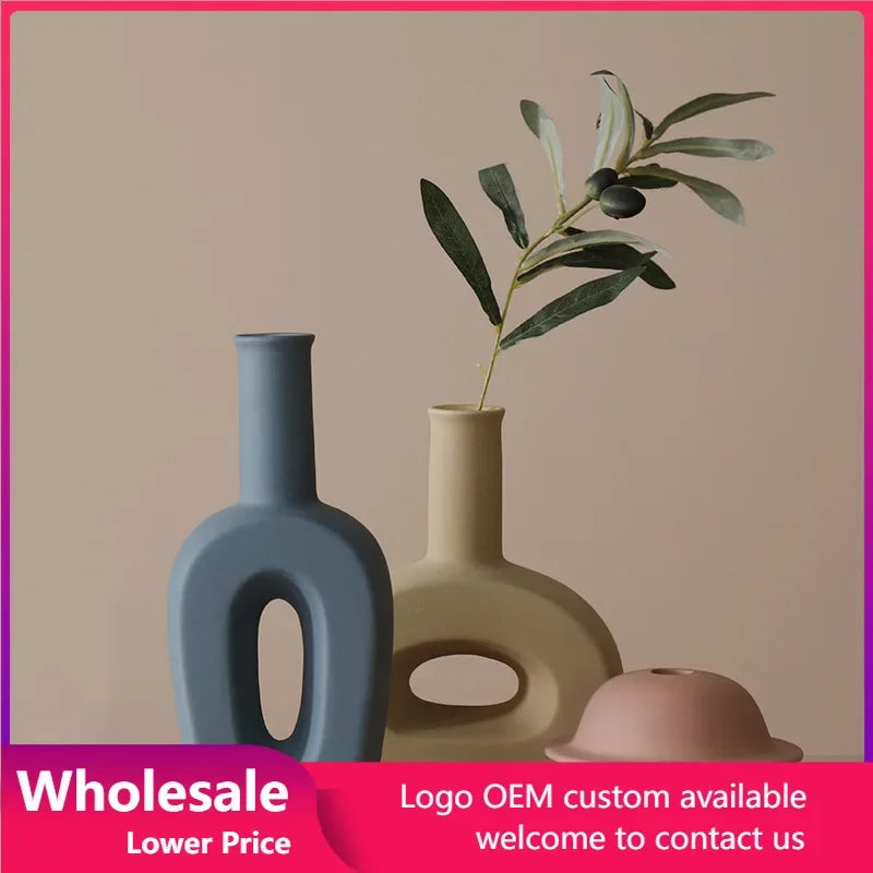 vase céramique décoration maison moderne minimaliste pot fleur intérieur salon objet