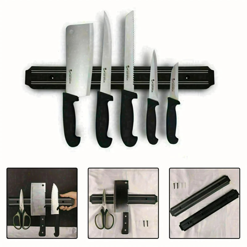 support couteaux magnétique noir moderne 20cm 33cm 38cm 48cm 55cm respectueux environnement