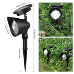 projecteur solaire extérieur moderne étanche ip65 led noir piquet fixations panneau solaire commutateur étanche