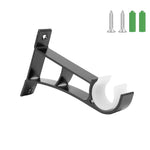 support rideau aluminium noir durable vis moderne fixe rideau plat lisse