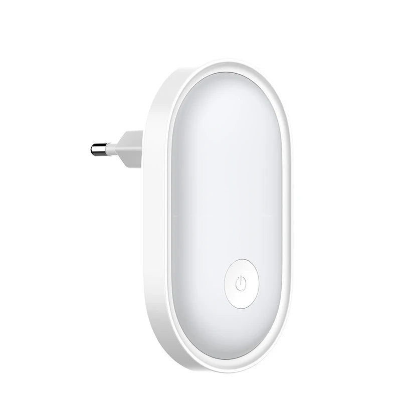 veilleuse led encastrée prise murale moderne minimaliste blanc beigeclair chambre deco