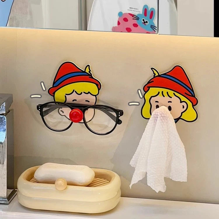porte lunettes moderne porte tissu porte bijoux adhésif fort salle bain organisation maison économie