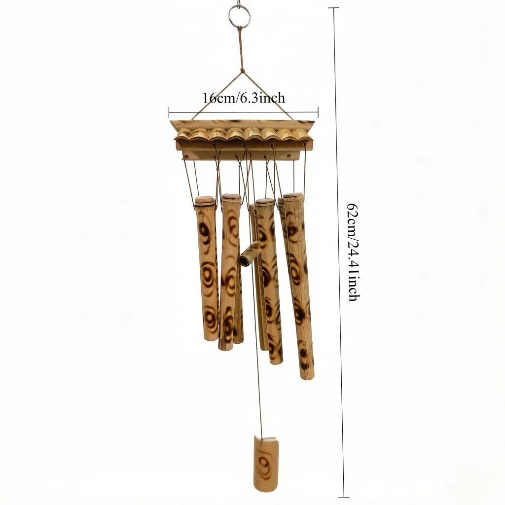 cloche vent bambou traditionnelle relaxation jardin relaxation patio détente relaxationextérieur ambiance maison brune claire
