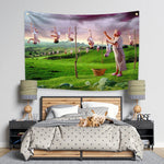tapisserie murale décorative illustration artistique tissu polyester grande affiche chambre salon moderne suspendue