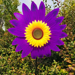 décoration jardin éolienne fleur couleurs vert rouge jaune bleu violet moderneextérieur fixe tringle