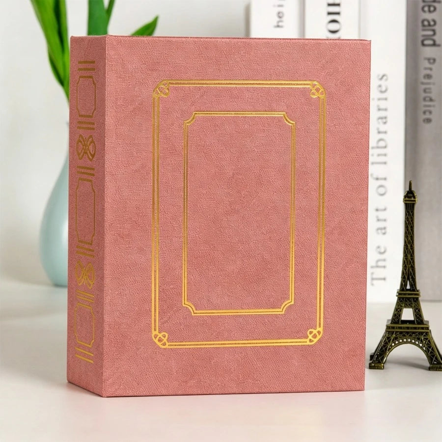 album photo rouge jaune gris bleu motif doré texture cuir classique pages blanches/photos