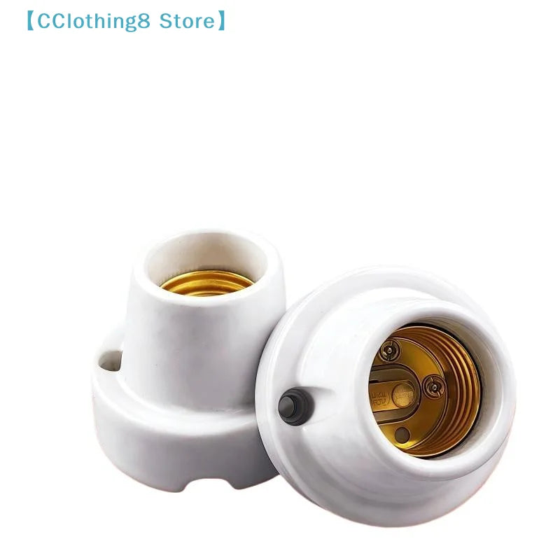support lampe extérieure céramique blanc lisse industrielle E27 étanche