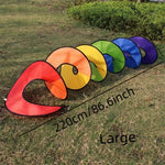 spirale décorative moderne arc ciel rouge orange jaune vert bleu violet small medium large