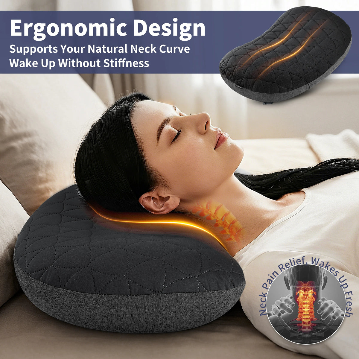 coussin gonflable gris quilted confortable ergonomique valve gonflage anti fuite couverture amovible lavableRANDO voyage