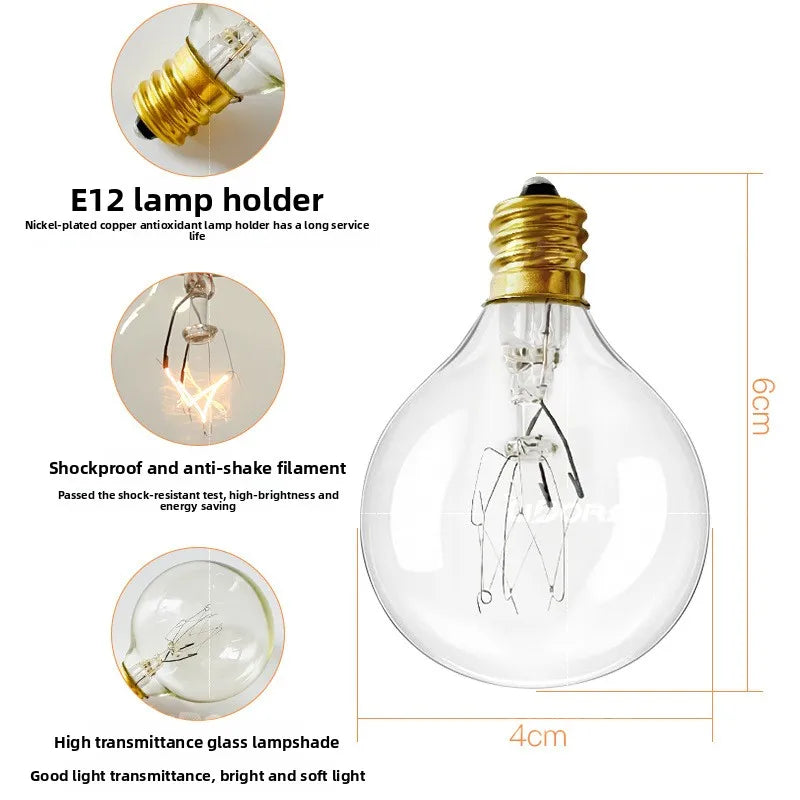 ampoules led transparentes filament doré opalescent vintage 220v 1w 5w guirlande extérieure 14 chips