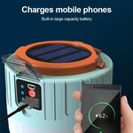 lanterne solaire rechargeable camping pêche randonnée led orange bleu clair moderne pratique