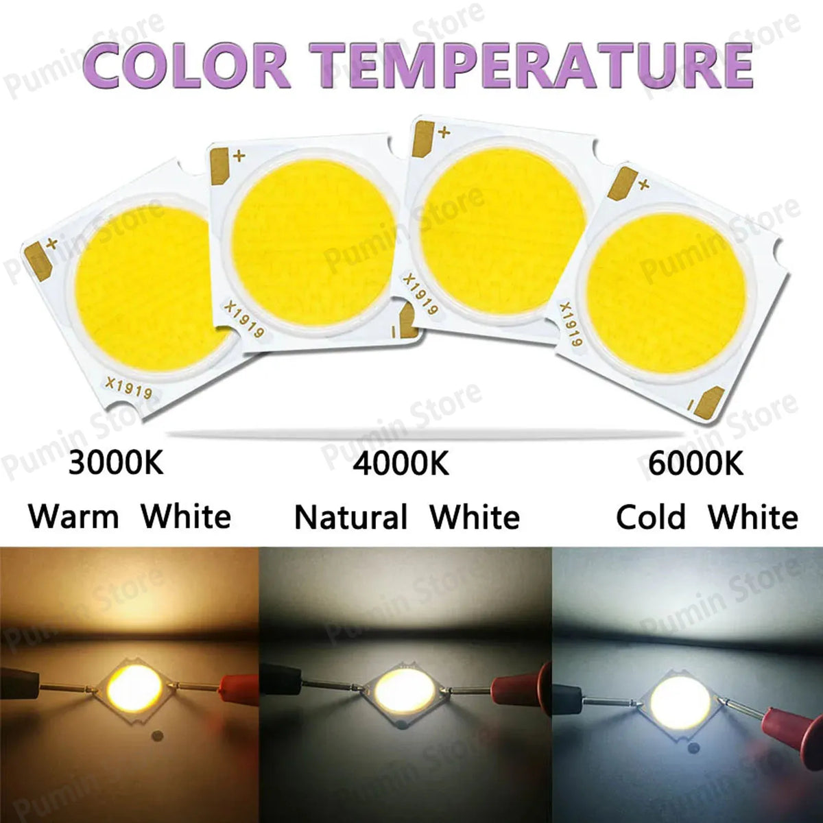 LED Chip 10W 30W 40W 50W Cold White Warm White Natural White 900lm 4000lm