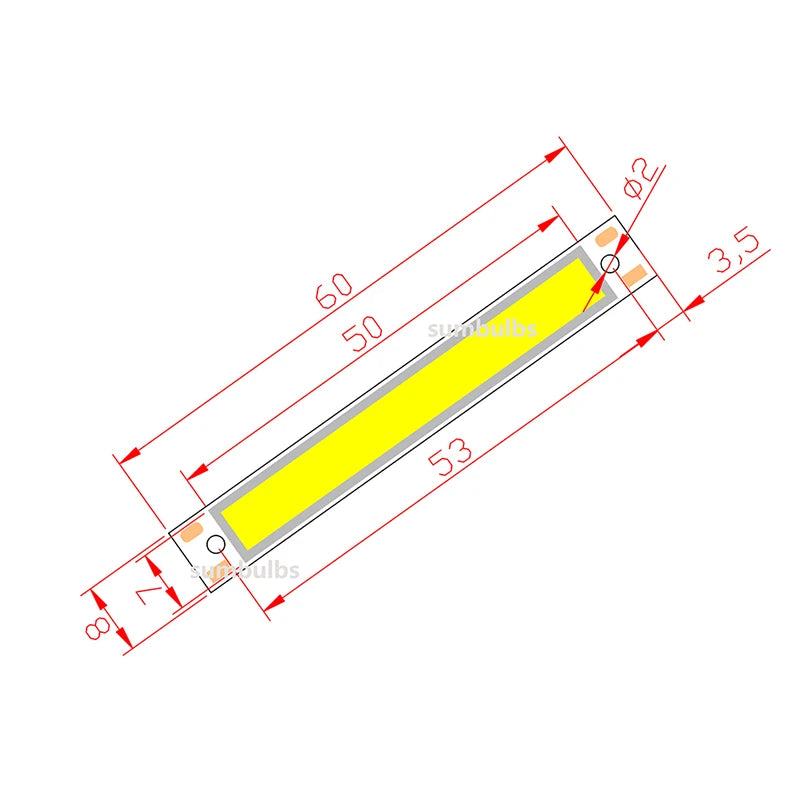 plaque led cob blanc moderne haute luminosité 60mm 50mm 35mm