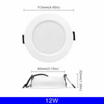 spots led blancs 3w 5w 7w 9w 12w 15w 220v clips aluminium moderne