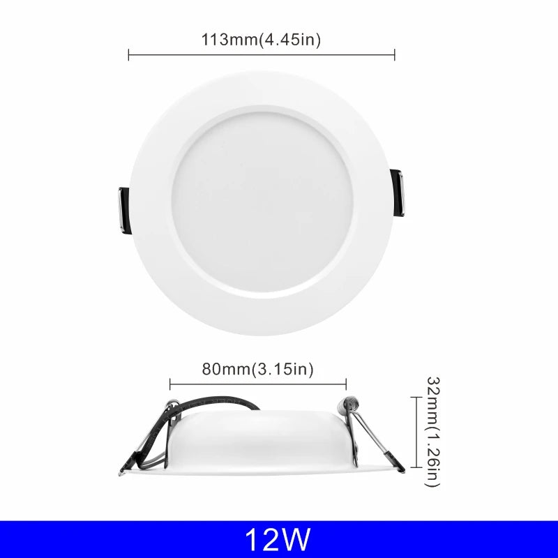 spots led blancs 3w 5w 7w 9w 12w 15w 220v clips aluminium moderne