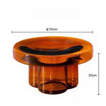 tables basses modernes verre texturé transparent sculptural maison deco orangerousse grisvert