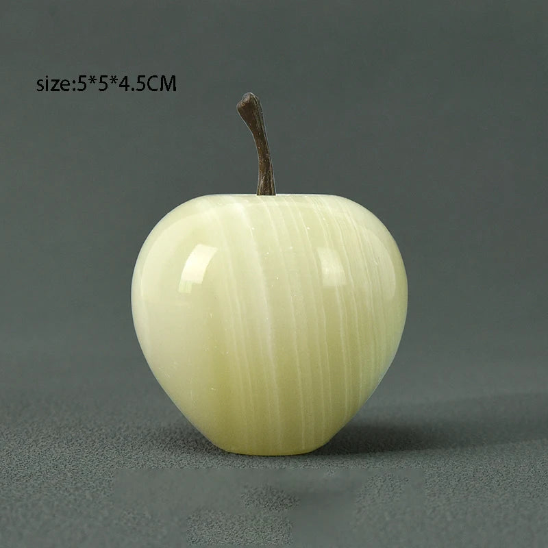 pommes décoratives marbrées vert blanc rouge maison noël pastorales réalistes