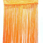 rideaux modernes argentés 1m 2m franges brillantes polyester translucides chambre