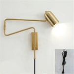 lampe murale or noir moderne scandinave articulée étude chambre entrée