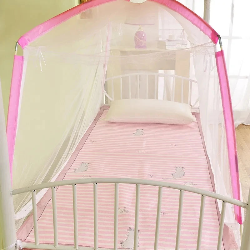filet protection lit enfant transparent blanc rose bleu moderne clips inclusion
