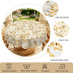 nappe rectangulaire feuilles dorées classique printemps table manger imperméable polyesterextérieurhôtelmarriagebanquet