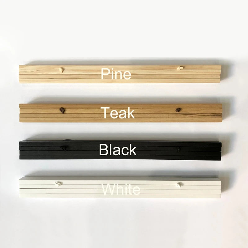 cadre mural magnétique bois moderne 21cm 31cm 41cm 51cm 61cm.pin teck noir blanc