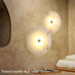 lampe murale moderne blanc marbre éclairage quotidien salle manger chambre coucher 3000k