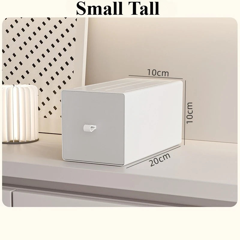 boîtes rangement plastique gris moderne empilables poignées tiroirs articles divers rectangle
