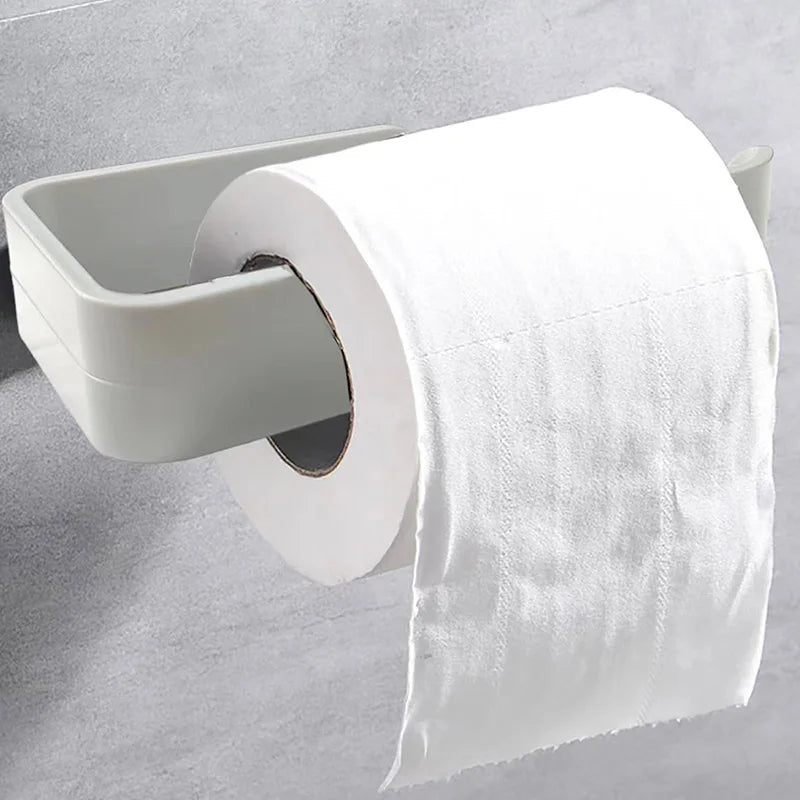 porte serviettes papier adhésif moderne rayures fines beige clair salle bains accessoire rangement rouleaux
