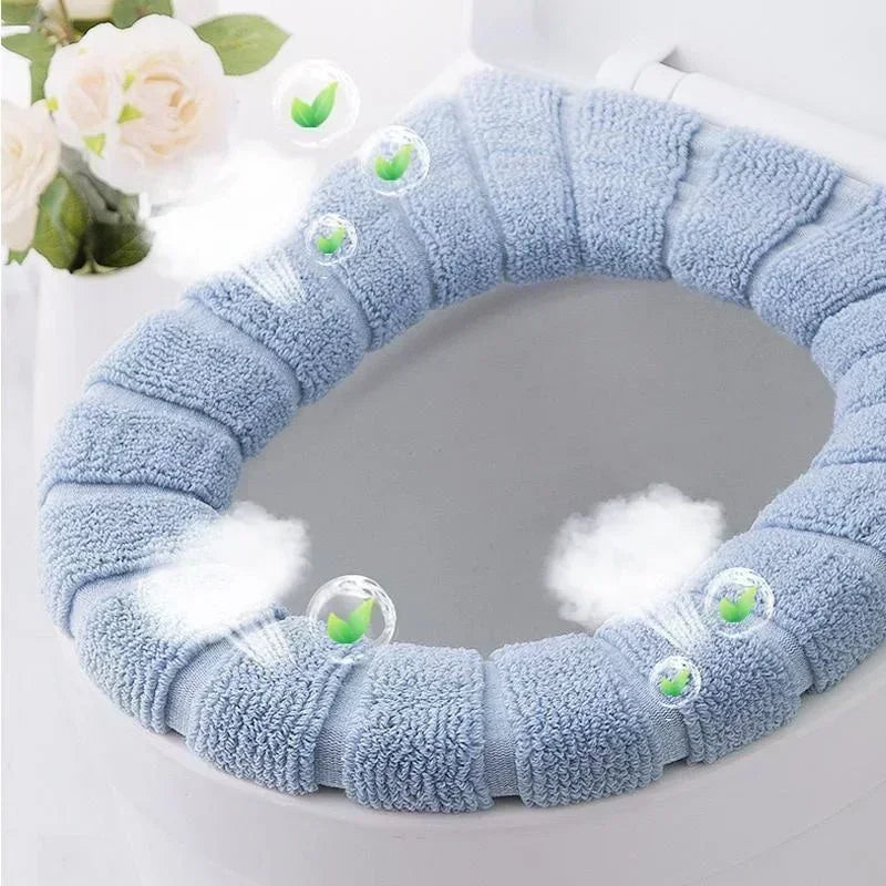 couvre siège toilette velours gris rose bleu vert beige confortable moderne salon