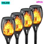 torche solaire imperméable led flamme animée moderne extérieur jardin décoration motifs floraux ip65 abs