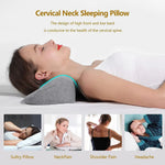 coussin sommeil cervical gris ergonomique mousse mémoire forme massage cou confort doux relaxation nocturne