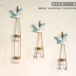 vases suspendus transparents vintage coquillages étoiles rustiques éléments naturels