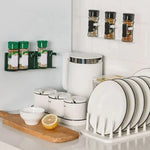 organisateur mural réutilisable blanc moderne épices cosmétiques rangement adhésif multifonction chambre cuisine
