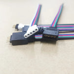 connecteur ruban led rgb rgbw noir bleu vert rouge blanc broches adhésif électrique 15cm