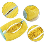 sac lavage chaussures réutilisable polyester doux jaune bleu corduroy mesh utilitaire machine laver baskets