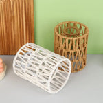 cache lampe tressé boho chic blanc beige moderne annuaire métallique salon jardin