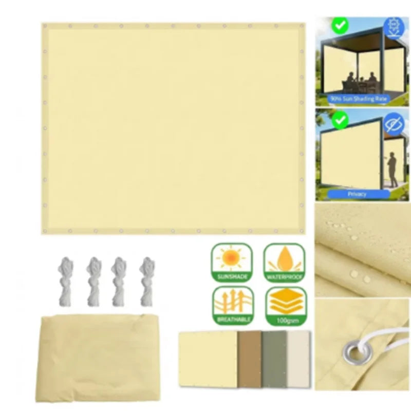 voile résistante uv imperméable moderne couleur beige gris marron vert foncé uni extérieur jardin