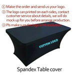 nappe table extensible spandex moderne noire bleu marine jaune verte rouge personnalisable mariage hôtelextérieur